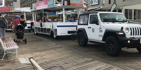 Tram Car with Passenger