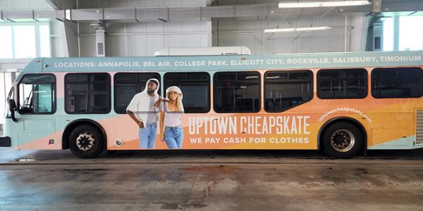 Uptown Cheapskate Advertising Bus