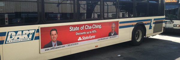 State Farm King Bus Ad