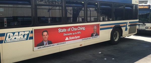 State Farm King Bus Ad