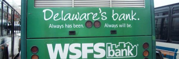 WSFS Bank Tail Bus Ad